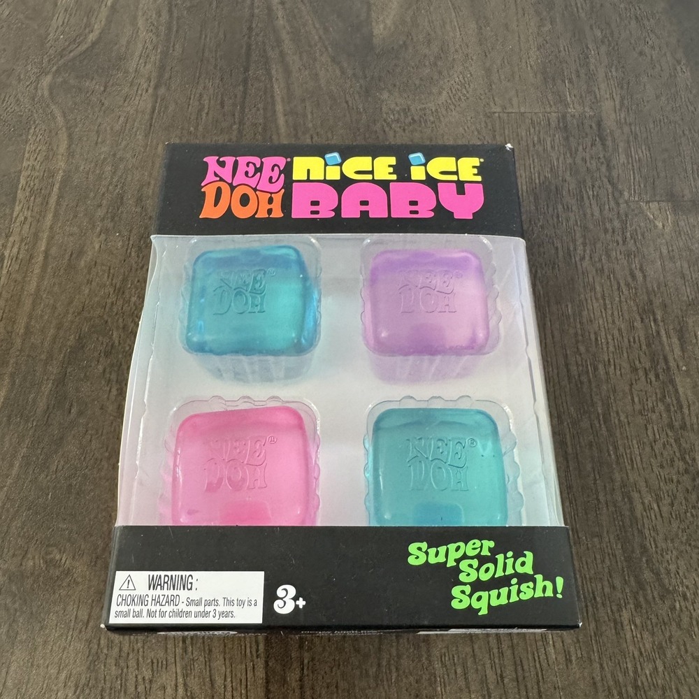 NeeDoh Nice ICE Baby 4 pack, Set of 4 Nee Doh Mini Nice Cube *BRAND NEW SEALED*